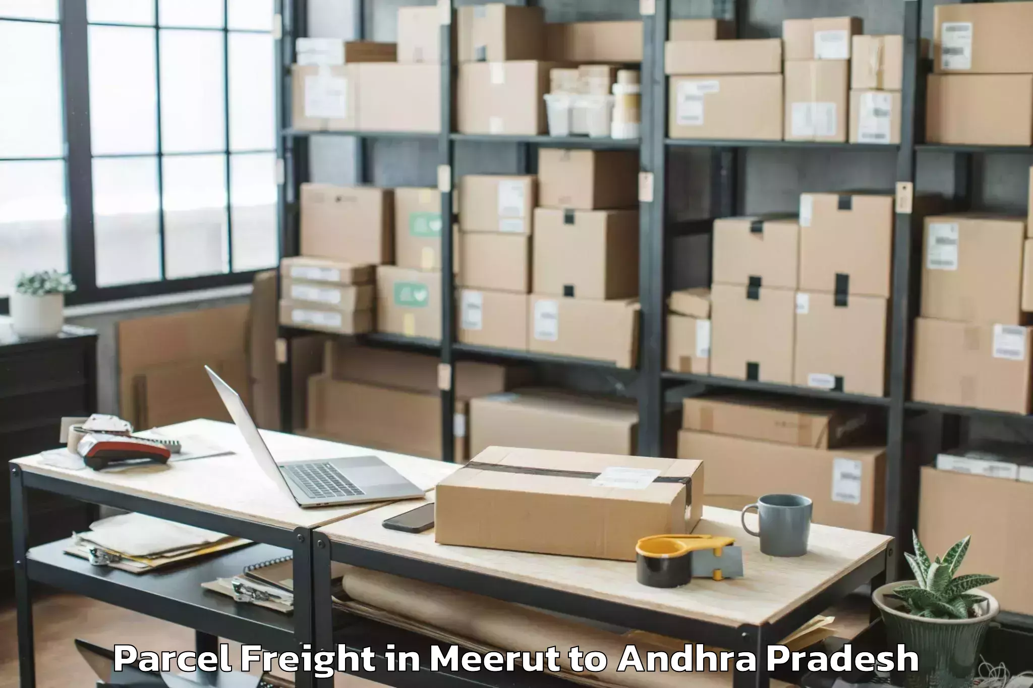 Efficient Meerut to Gannavaram Parcel Freight